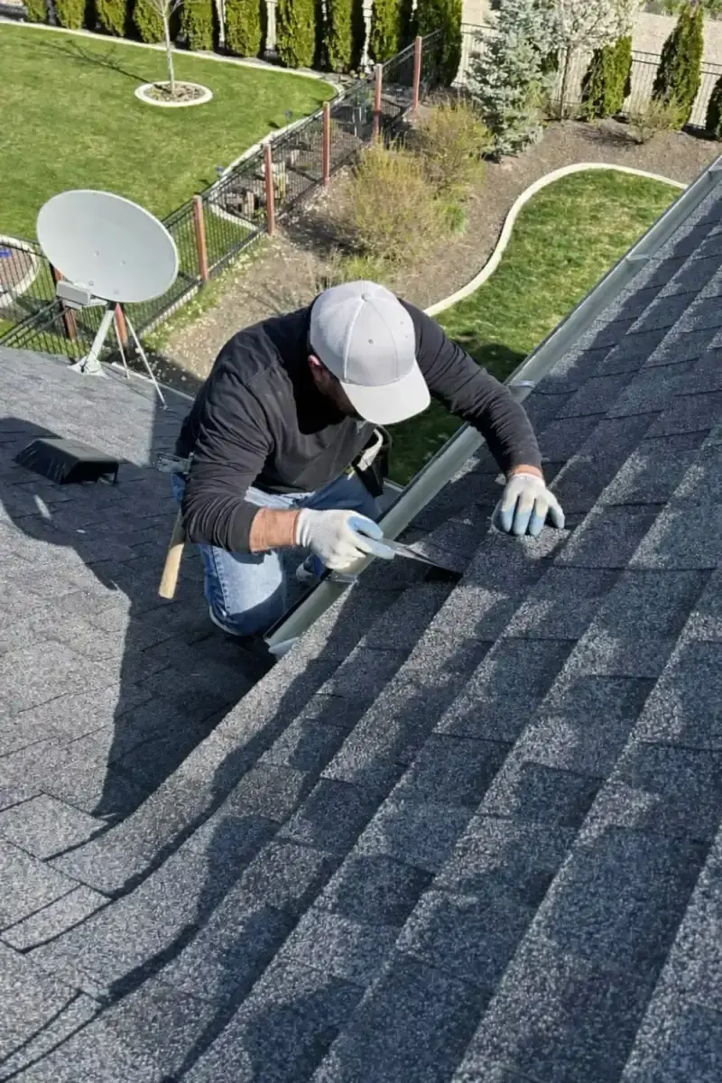 Exterior roof-edge and gutter detail work