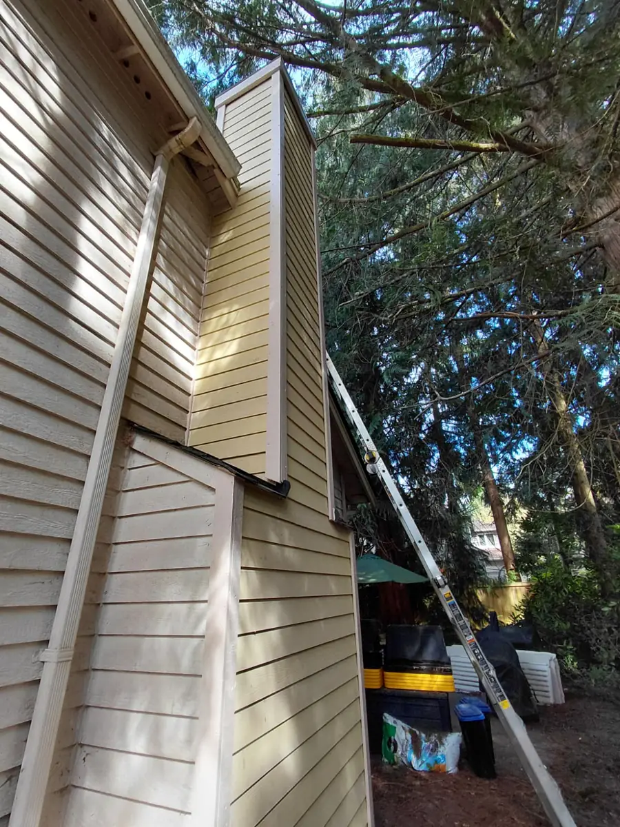 Exterior siding and trim work in progress